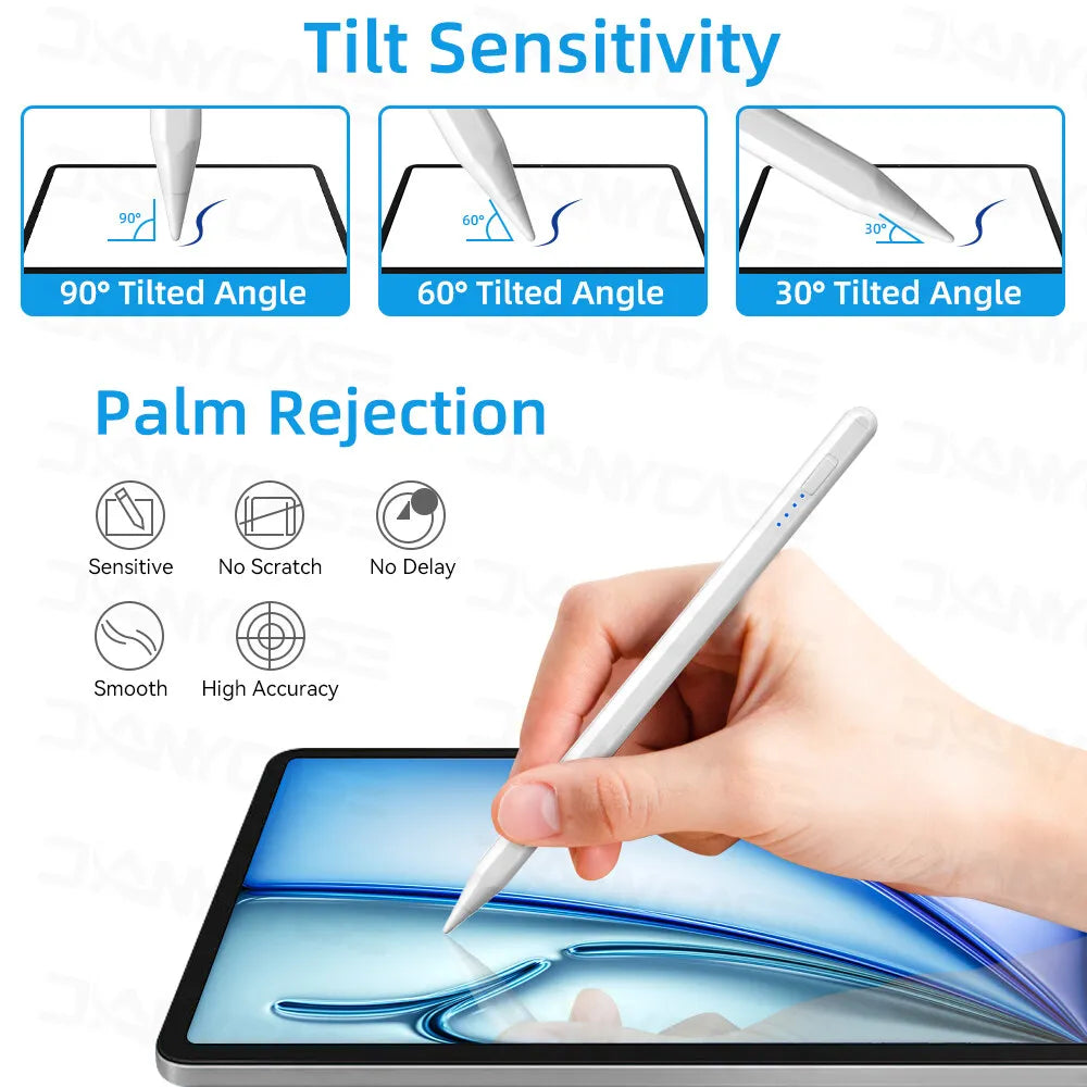2024 iPad Stylus Pencil with Palm Rejection for iPad Air 11/13, M2 Pro 13/11, Air 3/4/5, Mini 5/6 & 5th-10th Gen