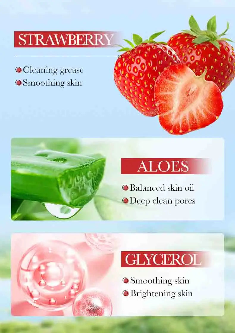 SAODER Fruits Facial Cleanser – Moisturizing & Hydrating Face Wash Foam with Massage for Skincare