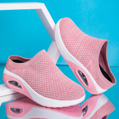 Breathable Lightweight Women’s Sneakers – Outdoor Soft Sock Slip-On Tennis Shoes for Women
