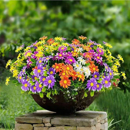 1/5pcs Artificial Silk Daisy Flowers – Wedding Wreath, Home & Table Decor, Fake Plants for Festival, Yard & DIY Crafts
