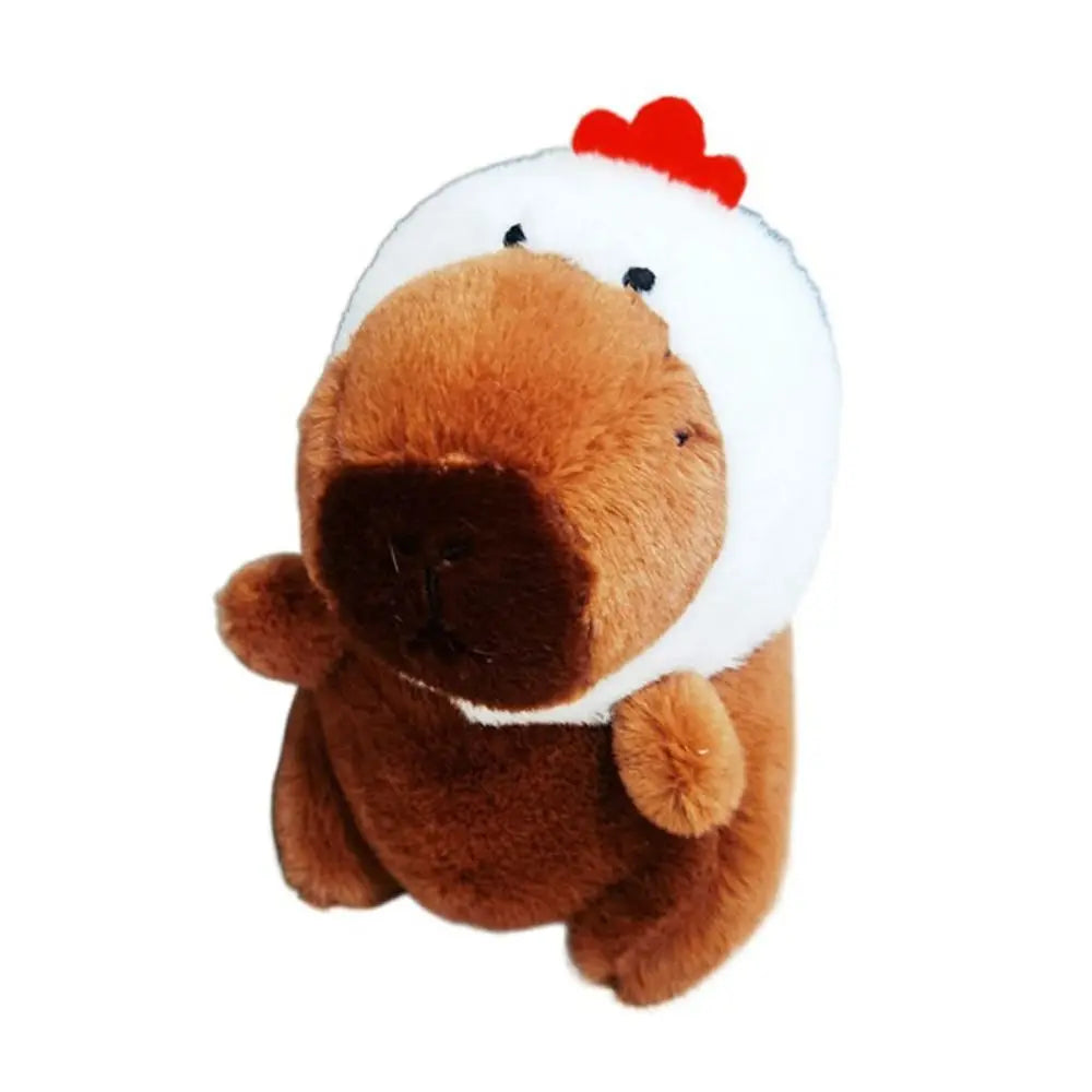 Plush Cocoa Cat Snapper Keychain – Cute Soft Doll Pendant, Exquisite Schoolbag Charm Accessory