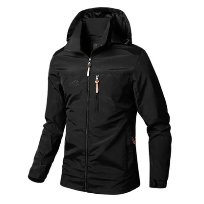 Men’s Waterproof Military Windbreaker Jacket - Hooded Autumn Outdoor Hiking, Biking & Casual Bomber Coat