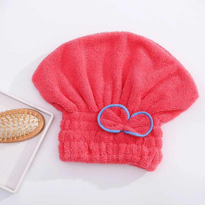 Effortless Hair Care with Microfiber Quick Drying Towel Cap – Your Stylish Bathroom Accessory for Women!