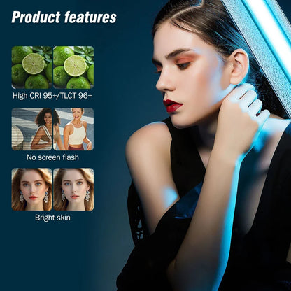 SuteFoto TW20 Handheld RGB LED Light Wand CRI95+ 2800K-10000K Adjustable Color Photography Studio Video Stick Lamp