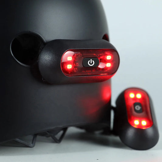 Waterproof LED Motorcycle & Bicycle Helmet Light – Safety Signal Rear Taillight Warning Lamp for Night Riding Helmets & Bikes