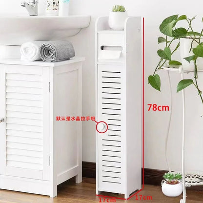 Bathroom Floor-to-Ceiling Storage Rack - Multi-Layer Toilet Organizer Cabinet for Space-Saving Storage