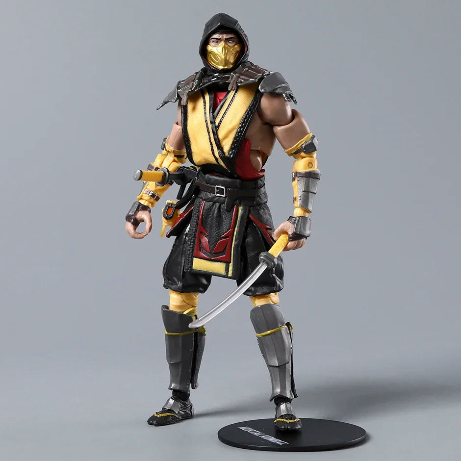 Scorpion & Sub-Zero Mortal Kombat 7" Action Figures – Exclusive Series 1 Movie Collectible Toy Dolls
