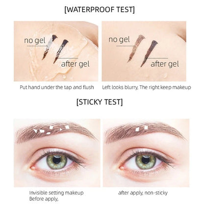 Waterproof Transparent Gel Eyebrow Styling Cream - Long-Lasting Fixing Brow Soap, Clear Liquid Eyebrow Sealed Layer, Makeup Cosmetic