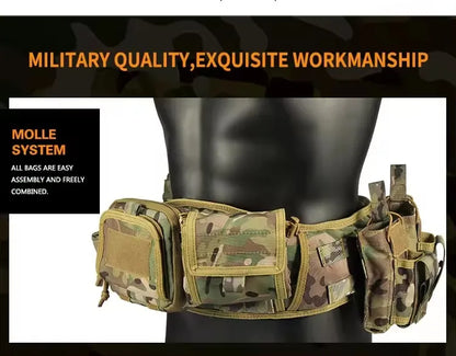 Yakeda MOLLE Pockets & Pouches – Tactical Hunting Waist Security Belt with Padded Patrol Support