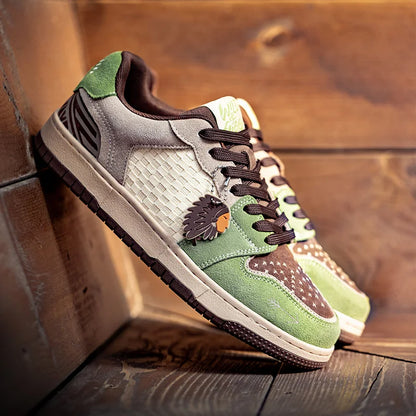 Men’s Retro Platform Sneakers - Luxury Skate Shoes Casual Streetwear