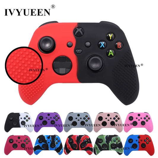 IVYUEEN MixColor Protective Silicone Case for Xbox Series S/X Controller — Thumbstick Grip Caps & Gamepad Cover