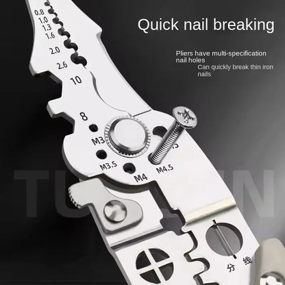 Multi-Functional Electrician Pliers - Wire Splitting & Stripping Tool for Electrical Work