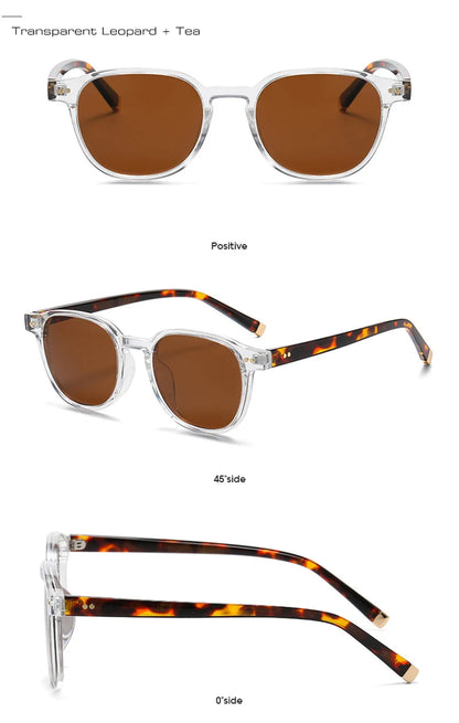 SHAUNA Retro Square Polarized Sunglasses — Fashion Rivet-Decorated Shades for Women & Men, UV400 Driving Sun Glasses