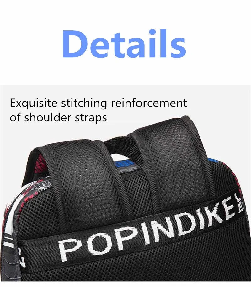 Anti-Theft Waterproof Backpack — Unisex Fabric Rucksack Travel Bag for School & Students