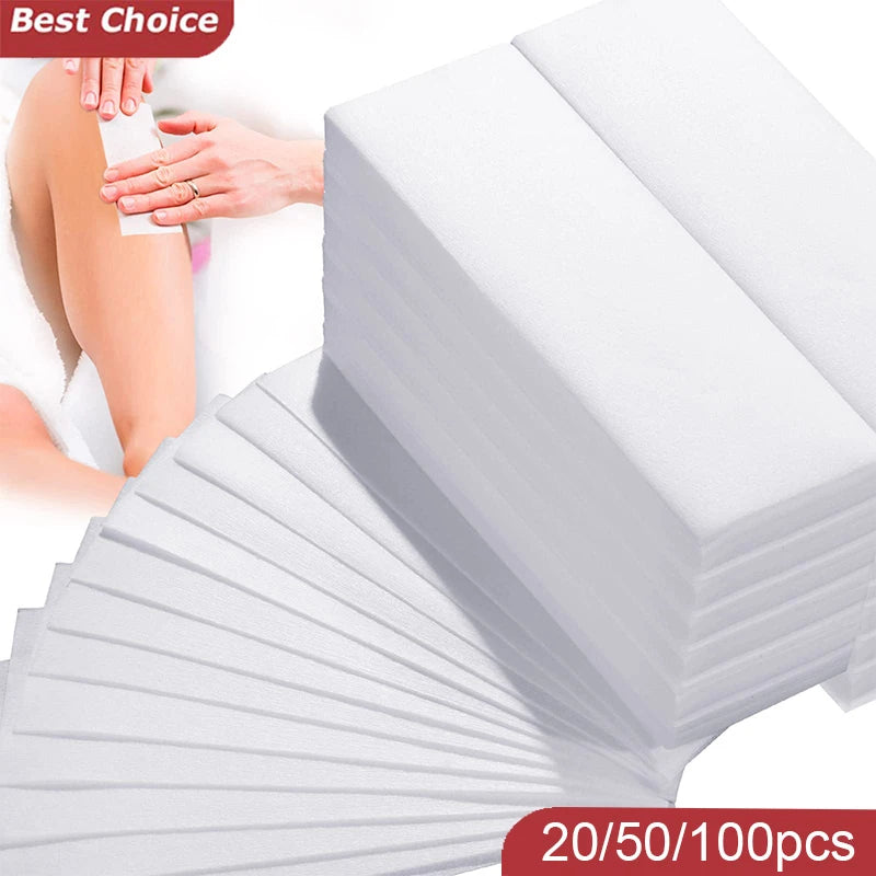 Professional Hair Removal Nonwoven Depilatory Wax Strips – Epilator Roll for Smooth Legs and Body