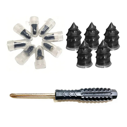 10/30PCS Car & Motorcycle Tyre Repair Nail Set – Universal Rubber Puncture Repair Tool for Truck, Scooter & Bike Tires