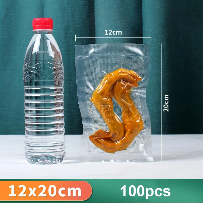 100pcs Vacuum Food Storage Bags – Compatible with Vacuum Sealer Machine for Long-Lasting Freshness