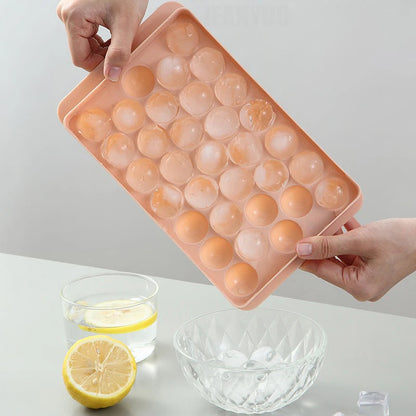 33-Cavity Ice Ball & Popsicle Mold — PP Tray for Whiskey, Ice Cubes, Lollipops, DIY Kitchen Accessories