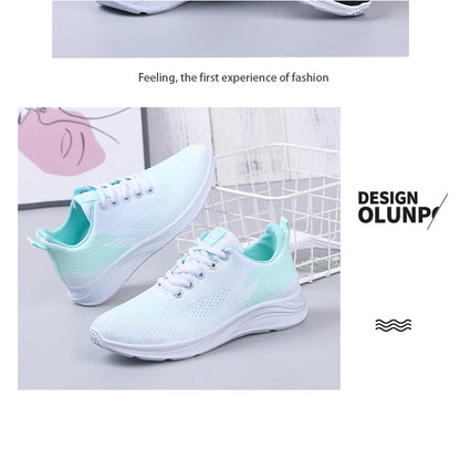 Spring New Women's Lightweight Mesh Running Shoes, Soft Sole Sport Casual Sneakers