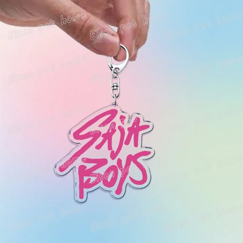 Kpop Demon Hunters Huntrix Saja Boys Keychain Bag Charm Rumi Zoey Jinu Ramen Keyring Fans Gift