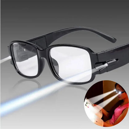 Unisex LED Reading Glasses – Light-Up Night Presbyopic Eyeglasses for Men & Women, Multi-Strength Magnifier Spectacles