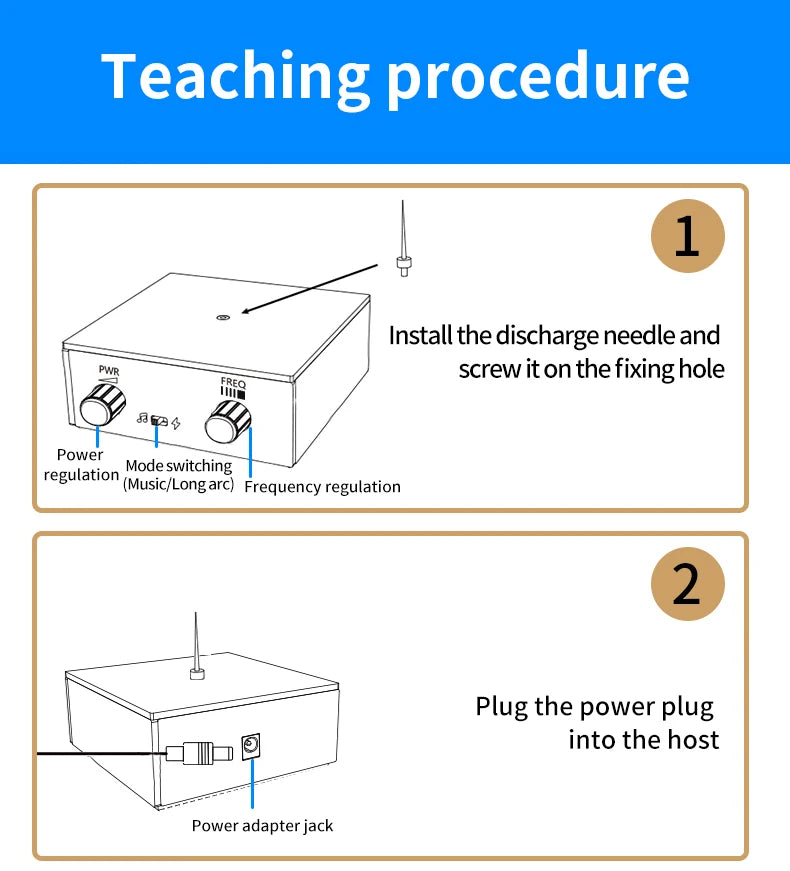 Music Tesla Coil Bluetooth/AUX – Dual Mode Music Box with Touchable Artificial Lightning, Audio Input for Science Experiments