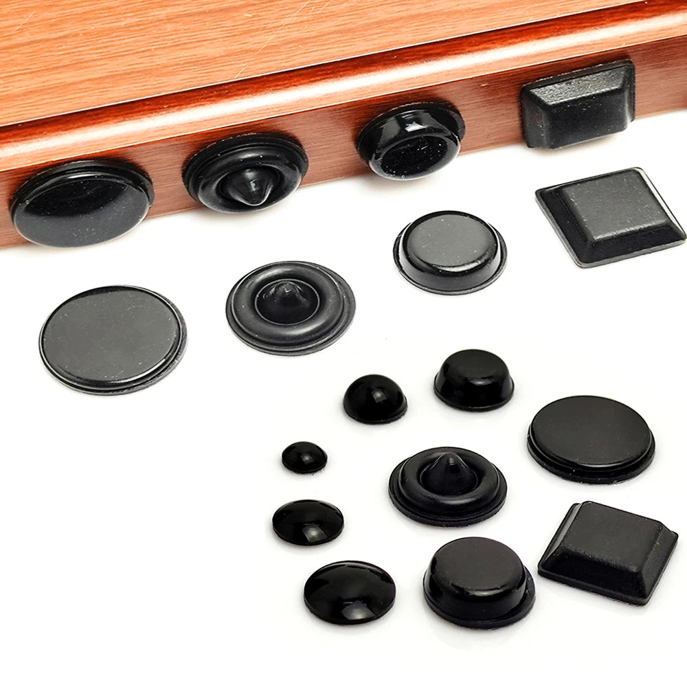 18–100PCS Self-Adhesive Silicone Door Stops – Cabinet Bumpers & Rubber Cushion Pads for Furniture Protection