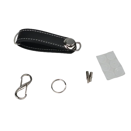 Leather Car Key Pouch – Wallet Case & Key Organizer with Chain for Smart Keys