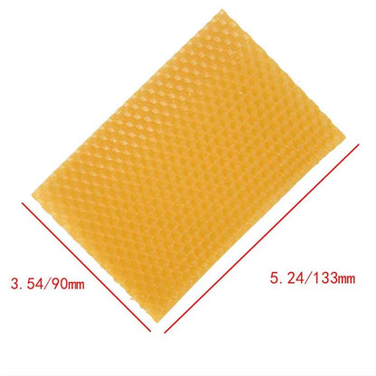 Yellow Honeycomb Foundation Bee Hive Wax Frames: Set of 10 - Premium Beekeeping Equipment for Excellent Hive Management