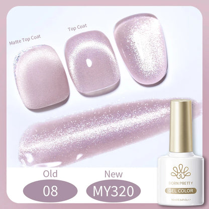 BORN PRETTY Cat Magnetic Gel Nail Polish 117 Colors 10ml Full Coverage Semi-Permanent Soak-Off Nail Varnish for Salon Manicure Glitter Cat Eye Nails