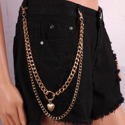 Vintage Metal Tassel Keychain – Long Rock Hipster Pant & Jean Clip Accessory for Women