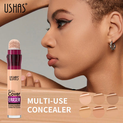 USHAS Sponge Head Concealer – Black Circles, Tear Marks, Acne & Skin Imperfections Waterproof Foundation Makeup Eraser