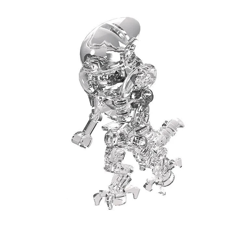 Locking Alien Action Figure — Prometheus Ice Monster Robot Building Blocks Toy, Educational Gift for Children