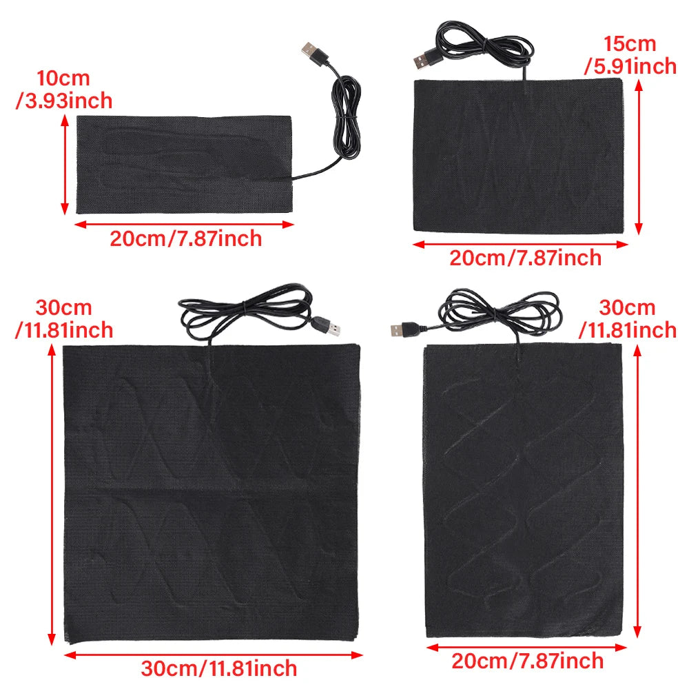 5V USB Carbon Fiber Heating Pad – Fast Electric Infrared Hand & Body Warmer for Winter