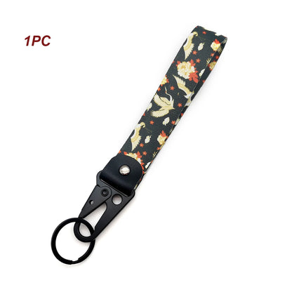 JDM Car Keychain Key Tag – Personality Spring Clip Lanyard for Racing, Modified Nylon Motorcycle & Auto Key Holder Accessories