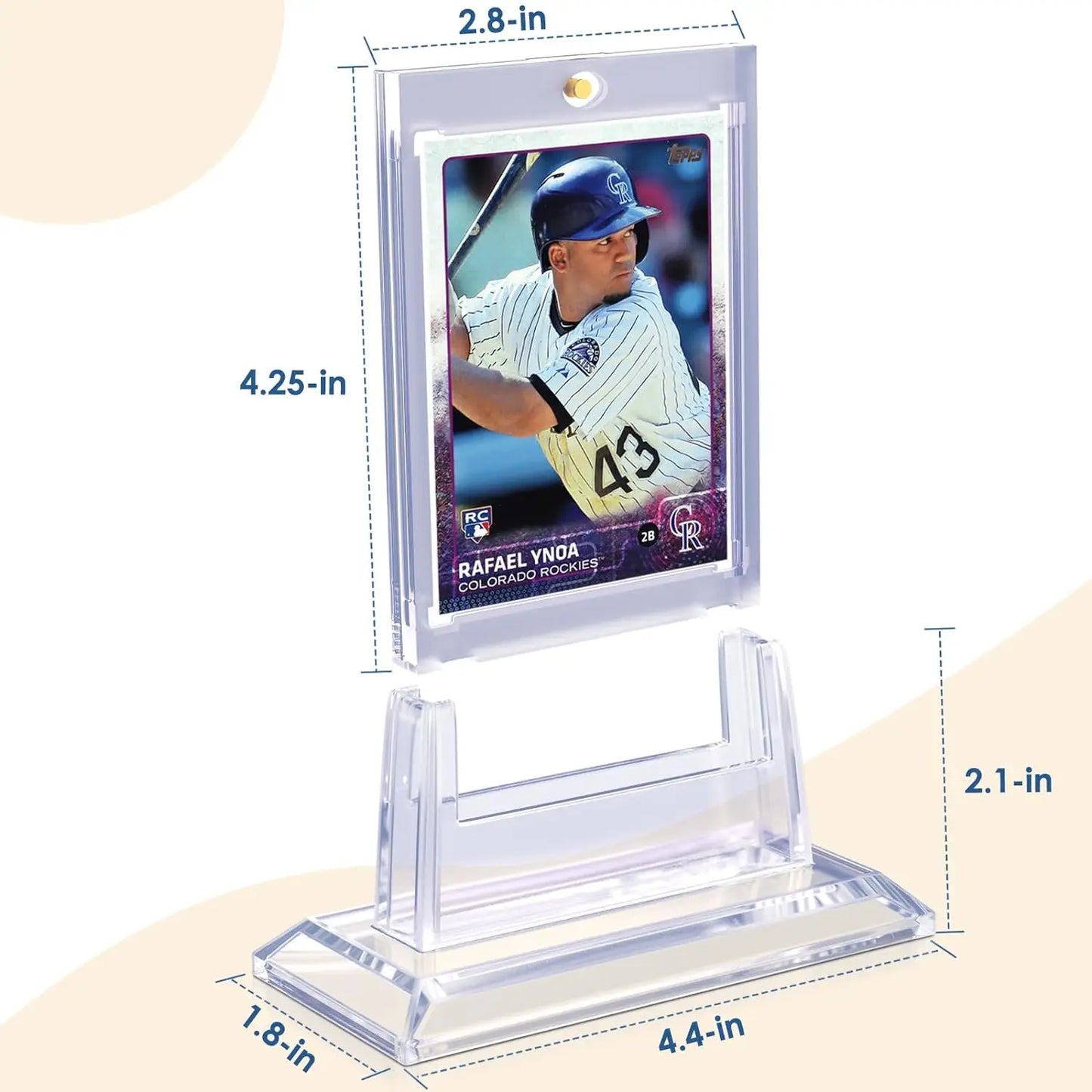 Magnetic 35PT Card Holder – Hard Plastic Protector Case for Trading Cards, Sports, Yugioh, Baseball, & Football