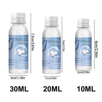 Temporary Tooth Repair Resin – 10/20/30ML Shapeable Dental Glue for Filling Broken Teeth, Dentures & Halloween Fangs