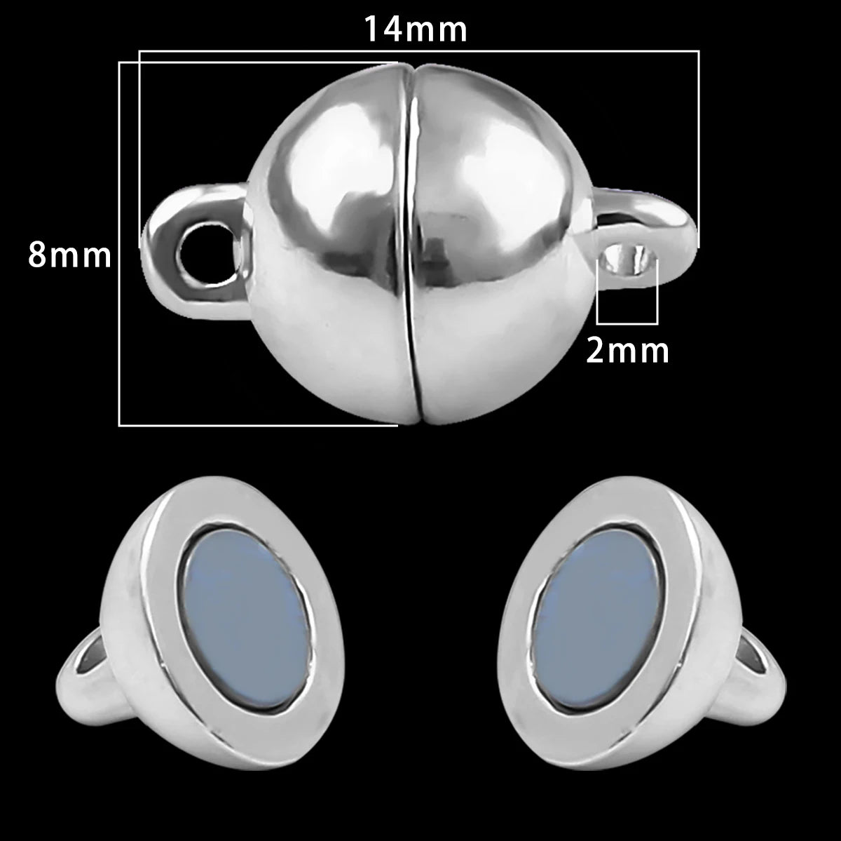 Magnetic Jewelry Clasps - Strong Buckle Connectors with Lobster Clasps for DIY Bracelets, Necklaces & Jewelry Making