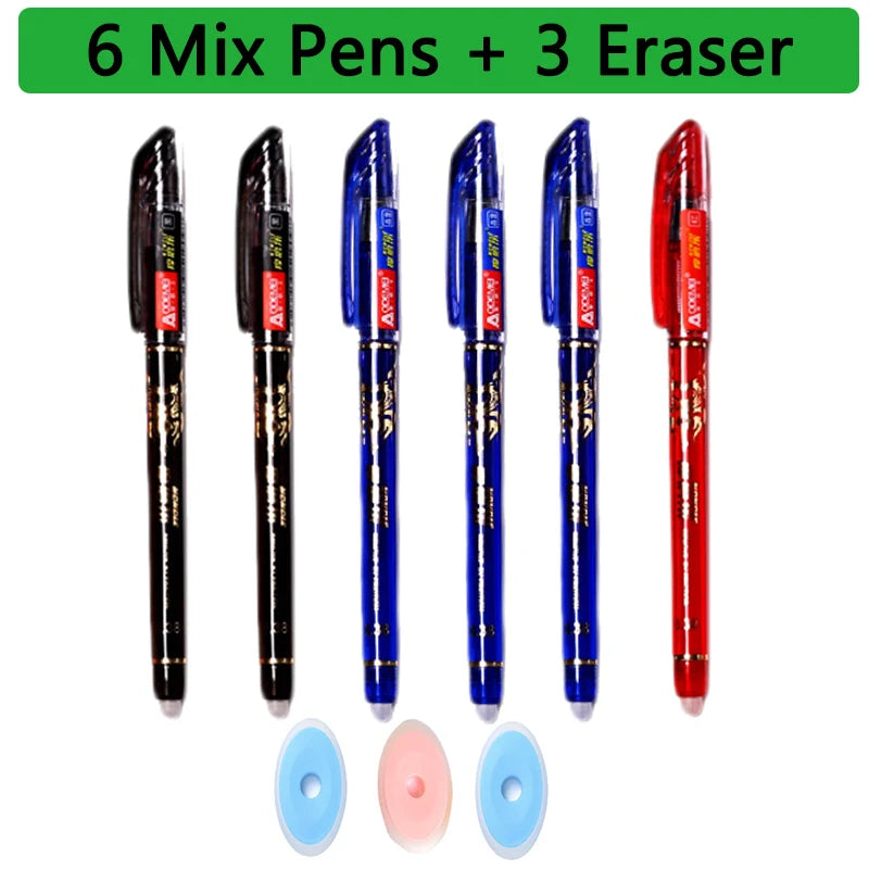 Kawaii Erasable Gel Pens 25-Piece Set - Cute School and Office Writing Pens for Notebooks and Stationery