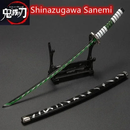 25cm Demon Slayer Metal Katana Sword Toy – Tanjirou Ghost Killer Anime Cosplay Prop & Home Decor Collection