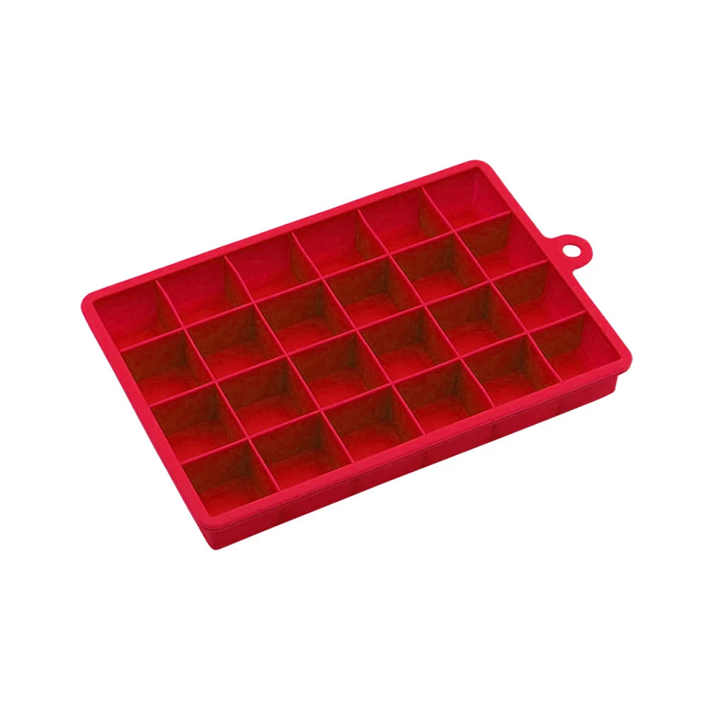 Silicone Ice Cube Mold – 15/24 Grid Square Trays with Lids for Ice Cream, Cold Drinks, Whiskey & Cocktails