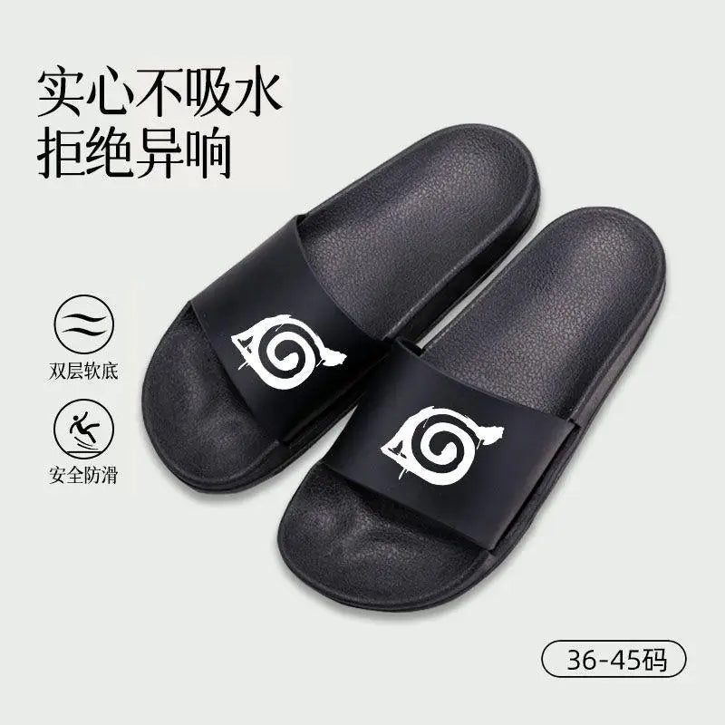 Naruto Anime Uchiha Itachi Akatsuki Slippers – Comfortable Non-Slip Indoor Home Slippers for Couples with Thick Sole