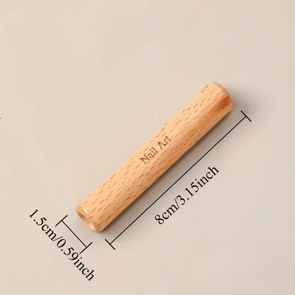 Professional Nail Art Brush Set - Detachable Wooden Handle Multi-Functional Polish & Design Tools
