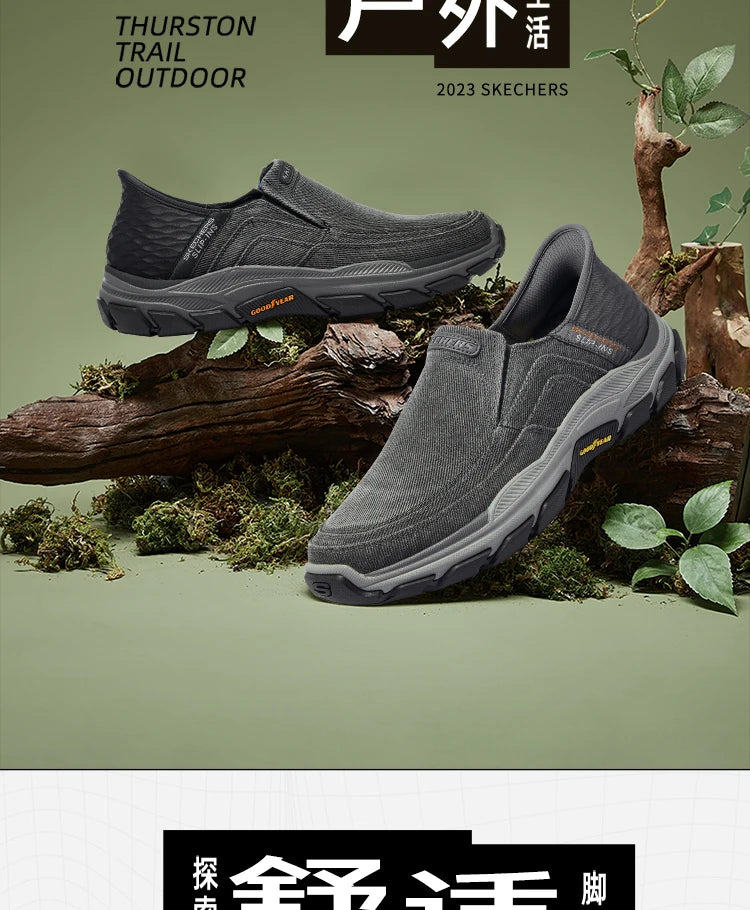 Skechers DJ RESPECTED Men's Slip-On Shoes - Lightweight Casual Canvas, Comfortable, Breathable & Anti-Slip Sneakers