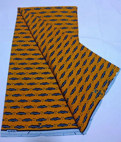African Wax Print Fabric - 100% Cotton Nigerian Ankara Batik Material for Women’s Dresses