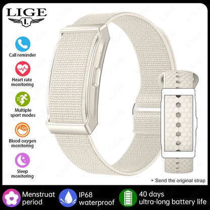 LIGE No-Screen Fitness Smart Bracelet - Sports Activity Tracker with Call Alerts, Heart Rate Monitor & IP68 Waterproof Design