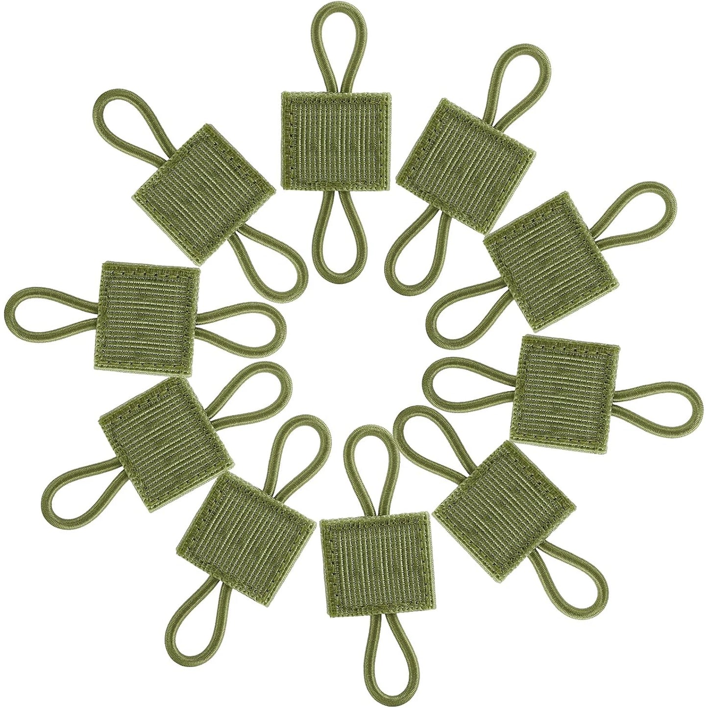 4/10Pcs MOLLE Elastic Retainer Straps - Tactical Webbing Attachment Buckles for Antenna, Flashlight & Gear Organization