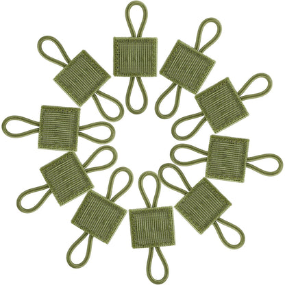 4/10Pcs MOLLE Elastic Retainer Straps - Tactical Webbing Attachment Buckles for Antenna, Flashlight & Gear Organization