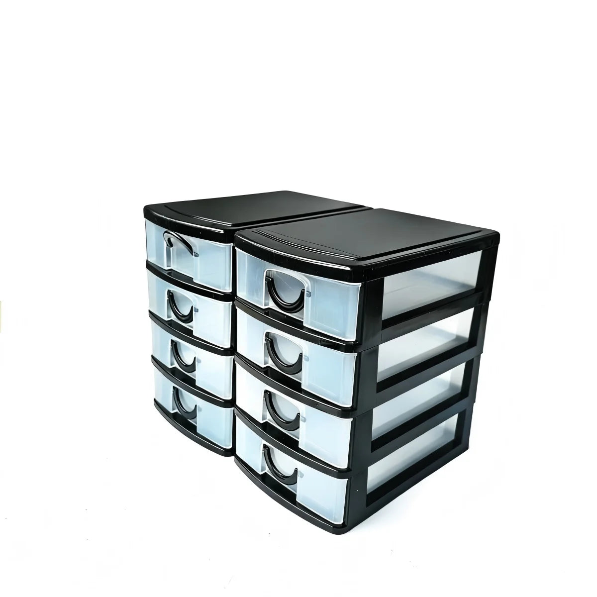 4 Layer Jewelry Storage Box - Transparent Drawer Organizer with Rhinestone Earring Storage Design