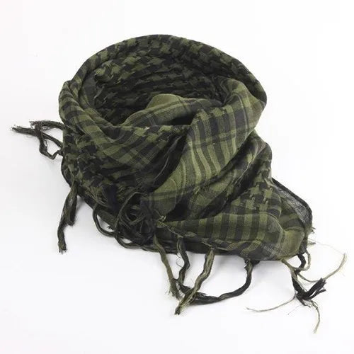 Military Plaid Scarf - Lightweight Unisex Tactical Arab Shemagh for Warmth & Outdoor Wear